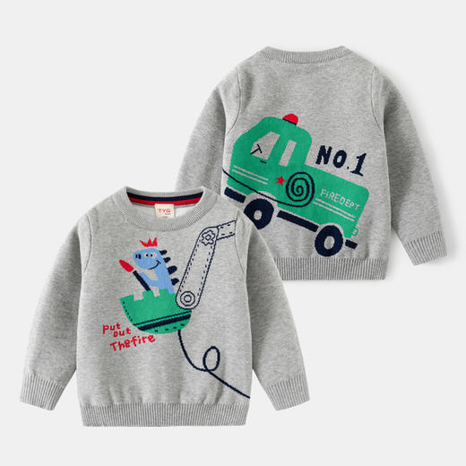 【79元起2件】【包芯纱毛衣】秋冬童装套头毛衣 卡通田园风儿童棉线针织衫 商品图5