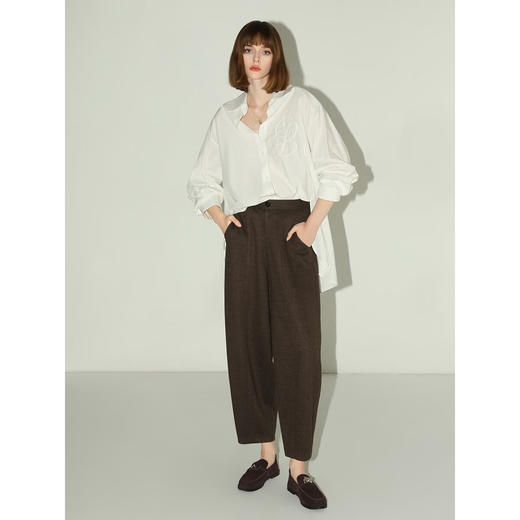 COCOBELLA简约气质针织灯笼裤女秋冬束脚奶奶裤休闲裤PA7046 商品图3