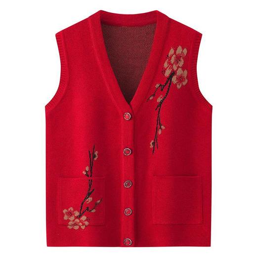 【老奶奶背心妈妈马甲】春秋老年人针织毛衣马夹 开衫中老年坎肩冬装  商品图4