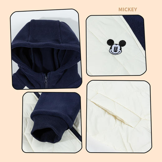 【校服神器】24秋冬男女童新款夹棉外套连帽防风保暖奥利绒棉服ZD4DS007 商品图4