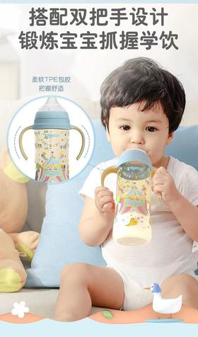 贝亲自然实感Ⅲ宽口径彩绘PPSU双把手奶瓶
