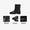 【静音系列】千百度粗中跟羊皮时装靴女冬季短靴A24583910 商品缩略图3