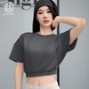 跃牌【倚窗听雨】系列 Athena lulu砂洗莫代尔瑜伽服女褶皱宽松显瘦运动跑步健身短袖T恤DA71 商品缩略图4