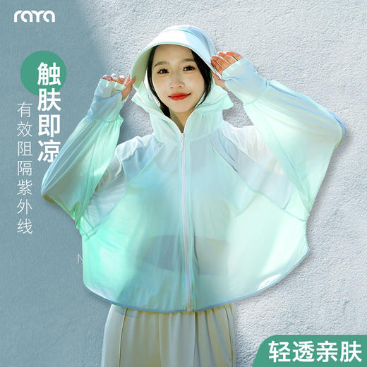 【轻薄透气！冷感防晒衣】气质时尚百搭，拼接防晒冰丝防紫外线防晒衣女，骑车防晒服 商品图1