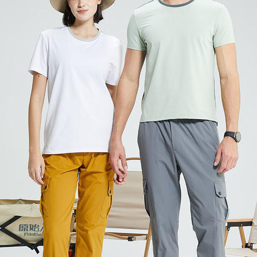 跃牌【跃LEAP-ACTIVE】系列 夏季男士圆领防晒宽松运动T恤短袖上衣4111004 商品图1