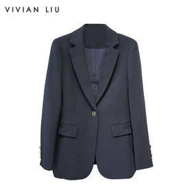 VIVIAN LIU薇薇安刘TB2443102初秋女装新款翻领一粒扣收腰西装