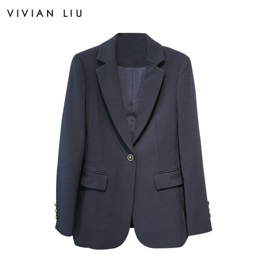 VIVIAN LIU薇薇安刘TB2443102初秋女装新款翻领一粒扣收腰西装 商品图0