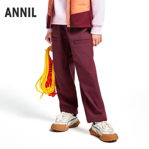 男女童全腰梭织夹裤冬季新款安奈儿童装EM446526 商品图2