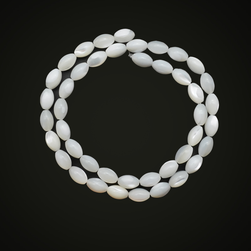 椭圆贝珠6x9mm 珠料意卡米诺手串念珠单颗珠子散珠半成品