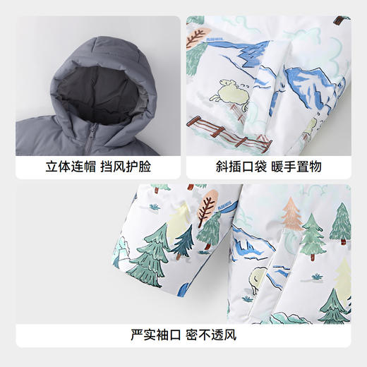 【御寒-5~5℃】男童萌趣印花羽绒外套冬季新款安奈儿童装实体店同款XB445822 商品图5
