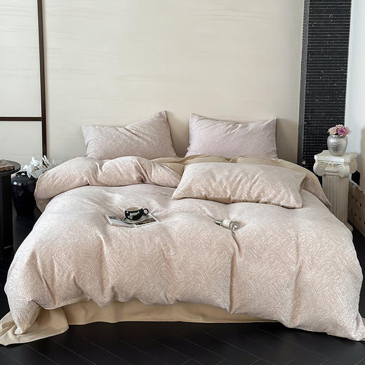 【三层纱提花四件套】全棉三层纱四件套色织大提花床品件套水洗柔软床品 商品图10