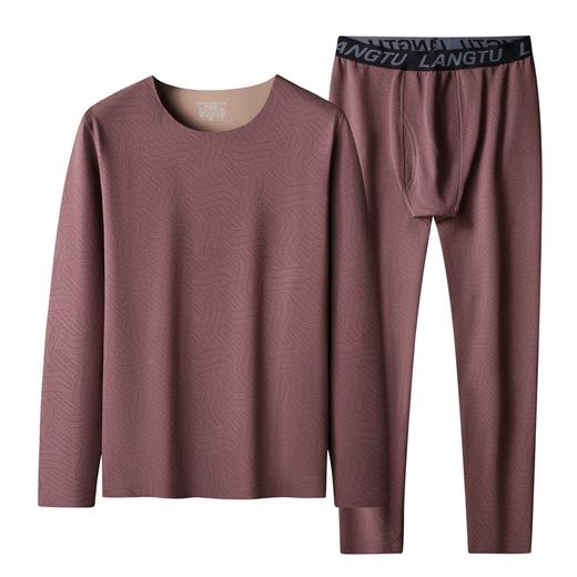 【德绒保暖】【新款DSF】大依优型大码男装条纹德绒保暖套装内衣弹力舒适保暖秋衣秋裤 商品图2