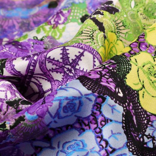 桑蚕丝精纺澳毛双面围巾 商品图7