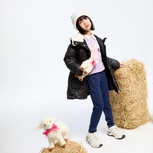 女童加绒牛仔夹裤冬季新款安奈儿童装实体店同款AG446814 商品图5