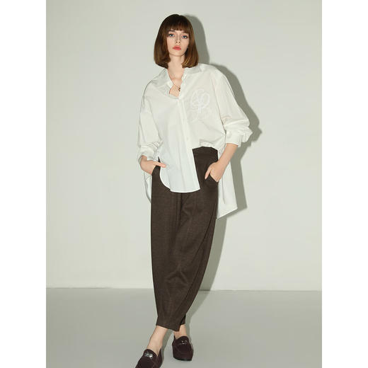 COCOBELLA简约气质针织灯笼裤女秋冬束脚奶奶裤休闲裤PA7046 商品图1