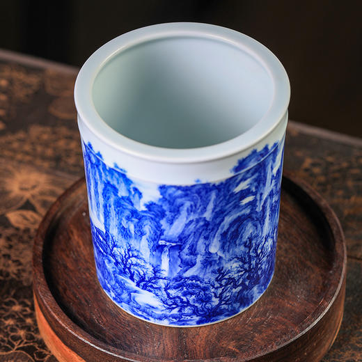 九本造物珍藏江山行旅图笔筒 商品图1