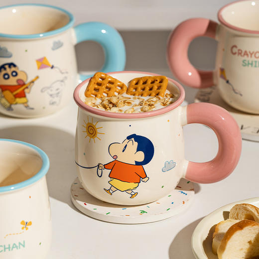 摩登主妇&蜡笔小新 可爱陶瓷马克杯特别好看的杯子创意喝水杯 商品图3