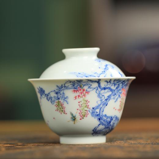 九本造物紫气东来斗彩盖碗 商品图3