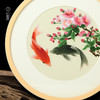 蜀绣单面绣挂屏-锦鲤逐花荫 商品缩略图1