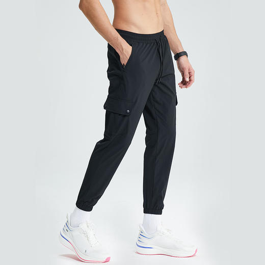 跃牌【跃LEAP-ACTIVE】系列 弹力运动长裤男士夏季凉感运动休闲工装裤4114012 商品图3