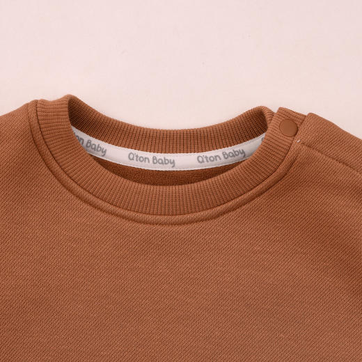 棉果果专柜同款冬季新品男童圆领斜纹复合绒加绒卫衣M412180424630 商品图3