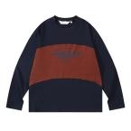 早乙女惠子saotome/STMCX230607/拼色毛边印花长袖T恤 商品图0