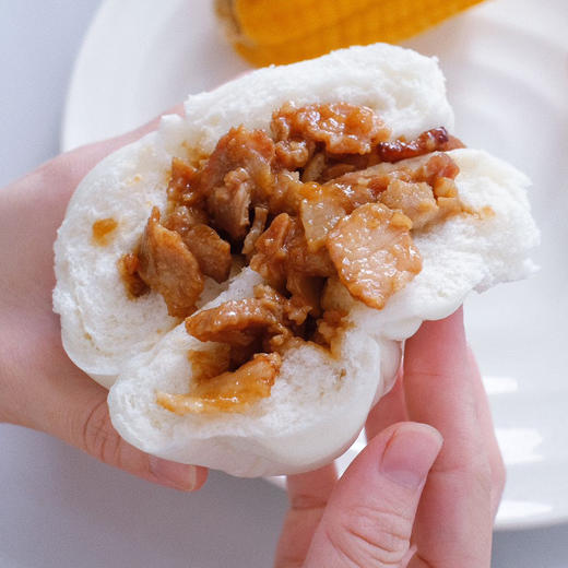 国家龙头企业福建海新1号叉烧包  纯正鲜肉  鲜香叉烧汁 面皮松软  营养早餐 商品图3