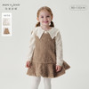马克珍妮女童云朵绣花毛绒连衣裙儿童背心裙宝宝秋冬裙子241103 商品缩略图0
