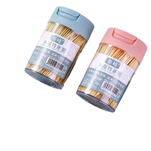 「拍1发5，9.9到手5盒！单盒400支」牙签家用牙签盒便携竹制一次性双头剔牙棒居家日用餐饮用具商用牙签筒装 商品图4