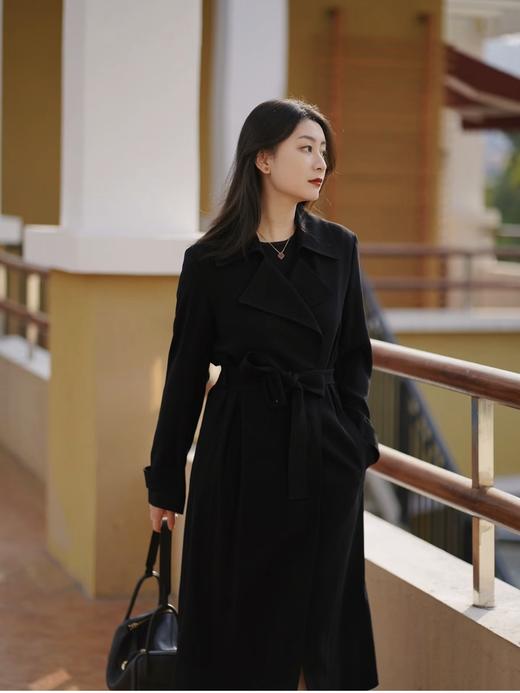 1015-1 纯圆正 穿上就是气质女神 TH经典三醋酸中长款风衣 风衣天花板 商品图11