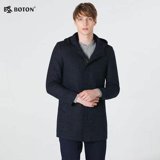 波顿男士秋冬季中长款男士毛呢风衣外套MJ815518 商品图4