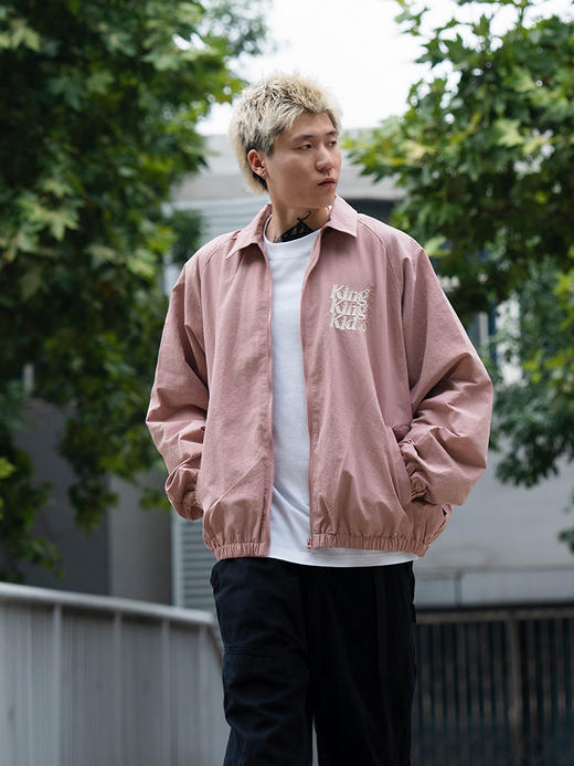 BK2024秋季KKK尼龙翻领教练夹克外套 粉色限定款 商品图2