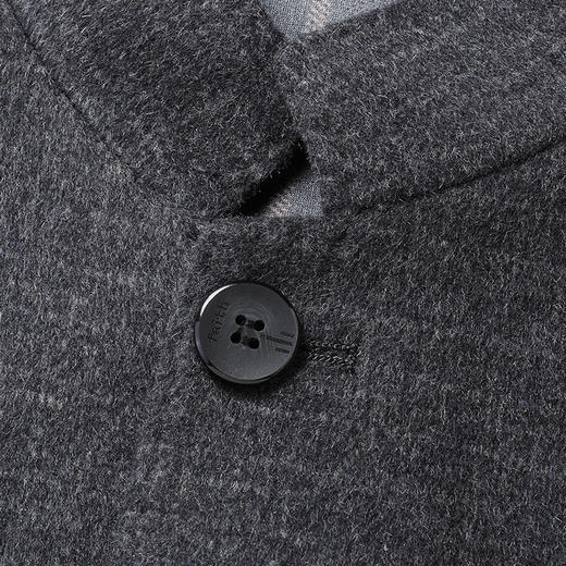 【中山领小立领】【新款DLC】大依优型品质双面呢羊毛呢大衣翻领外套商务夹克男宽松加肥加大码上衣胖子正装休闲 商品图4