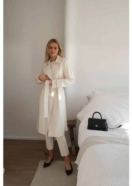 1015-1 纯圆正 穿上就是气质女神 TH经典三醋酸中长款风衣 风衣天花板 商品图12