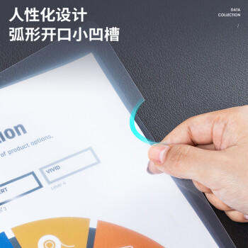 得力(deli)10只A4透明抽杆文件夹拉杆夹抽杆夹 简历报告夹商务会议资料报告收纳33223白色得力办公好物 商品图3
