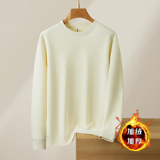 【超柔绒】【新款DX】大依优型大码圆领加绒卫衣长袖加肥加大休闲运动上衣男打底衫胖子冬季保暖 商品图6