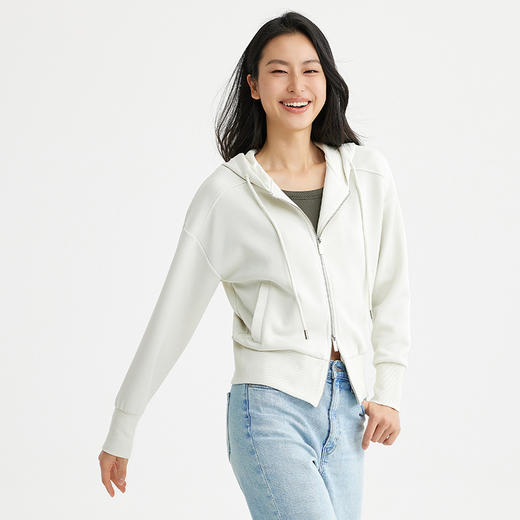 【大牌品质】奥地利兰精莫代尔330g加厚空气层外套 女士秋冬季牛奶蛋白防静电保暖防风立领卫衣外套 商品图8