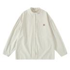 早乙女惠子saotome/STMCS231217/百搭logo皮标全棉小立领衬衫 商品图0