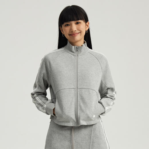 oneup双面短款蕾丝贴条长袖外套 商品图1