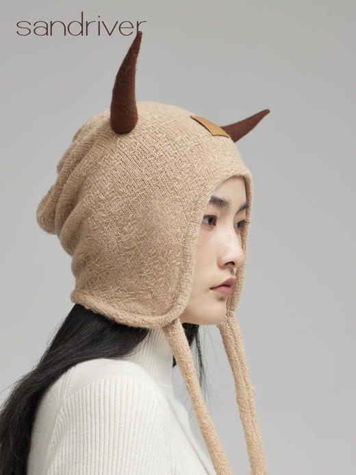 青海牦牛绒牛角帽SJF96P662N 商品图3