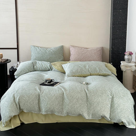 【三层纱提花四件套】全棉三层纱四件套色织大提花床品件套水洗柔软床品 商品图9