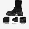 千百度饼干厚底瘦瘦靴女款冬季显瘦弹力靴袜靴增高短靴子A24506363 商品缩略图3