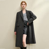 英伦大翻领双排扣中长款大衣女秋季厚实保暖呢料外套V4342910 商品缩略图2