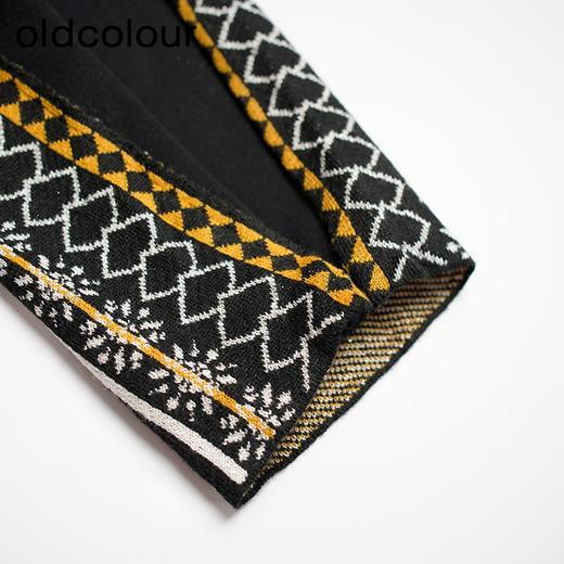 oldcolour冬季黑色气质休闲通勤宽松百搭毛织套头衫M44052411A 商品图4