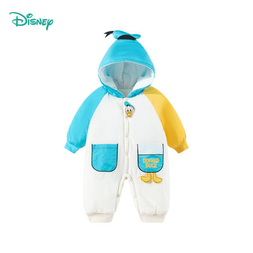 迪士尼宝宝（Disney Baby）男女儿童夹棉卡通米妮连帽连体衣休闲舒适保暖外套24年秋冬季新款ZD4DL013 商品图7