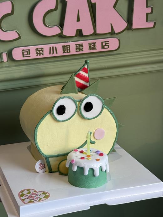 绿色小恐龙立体蛋糕（包含小蛋糕蜡烛）【小蛋糕色素较多慎重】 商品图1