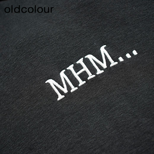 oldcolour黑色气质宽松设计感拼接简约休闲长袖卫衣连衣裙女L42103225 商品图2