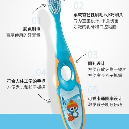 挪威Jordan儿童牙刷软毛宝宝婴幼儿牙膏0-1-2-3-6-12岁乳牙刷 商品图2