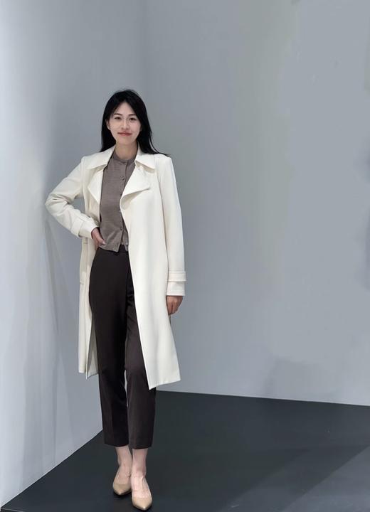 1015-1 纯圆正 穿上就是气质女神 TH经典三醋酸中长款风衣 风衣天花板 商品图6