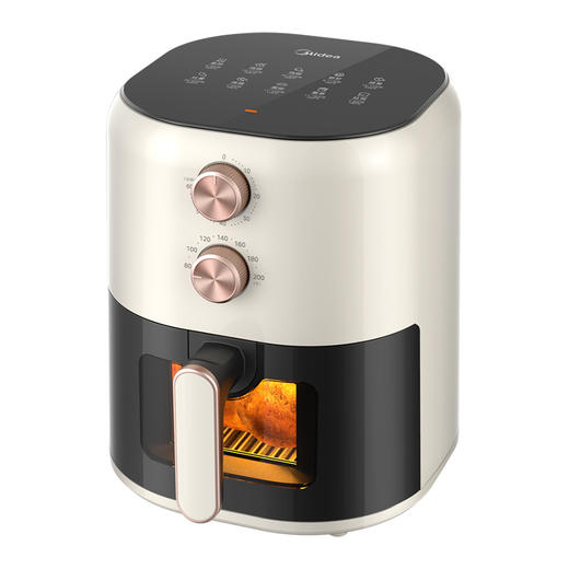 美的（Midea）空气炸锅 KZE459X9BD 4.5L 可视化窗 精准控温 商品图3